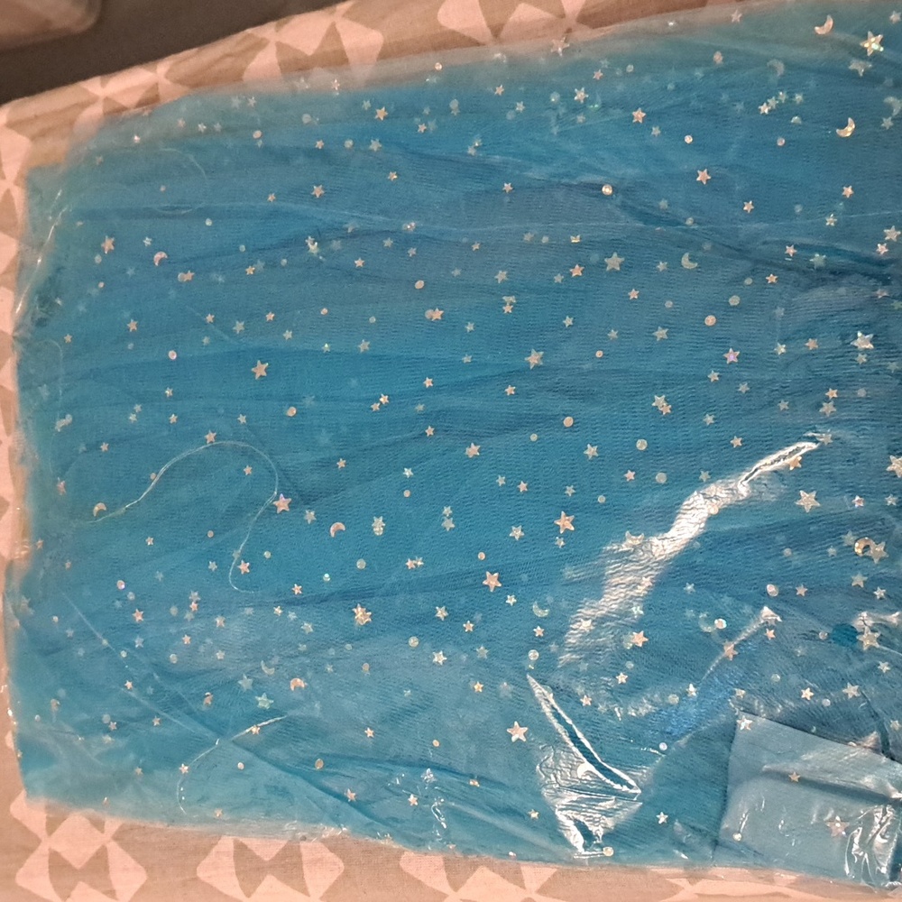 Teal Sparkle Tulle Mini Skirt - Picture 6 of 6